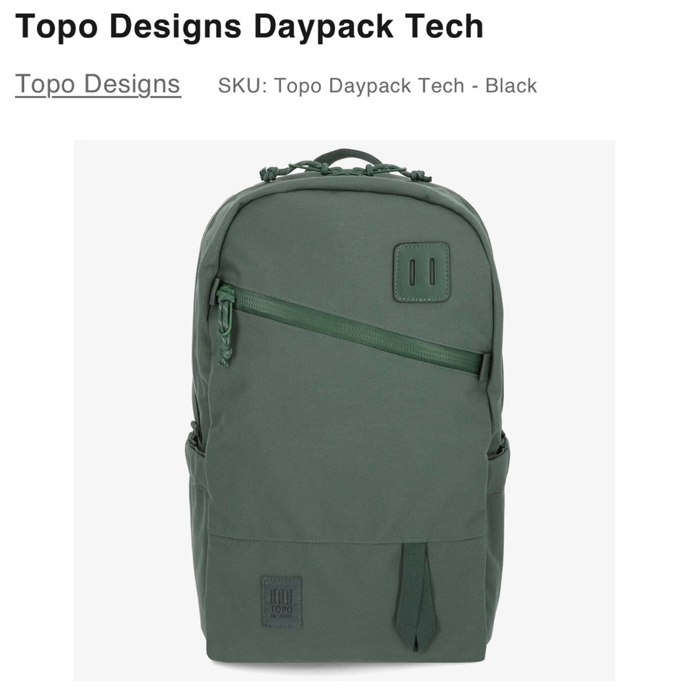 Topo Designs Black Daypack Tech - New with Tags